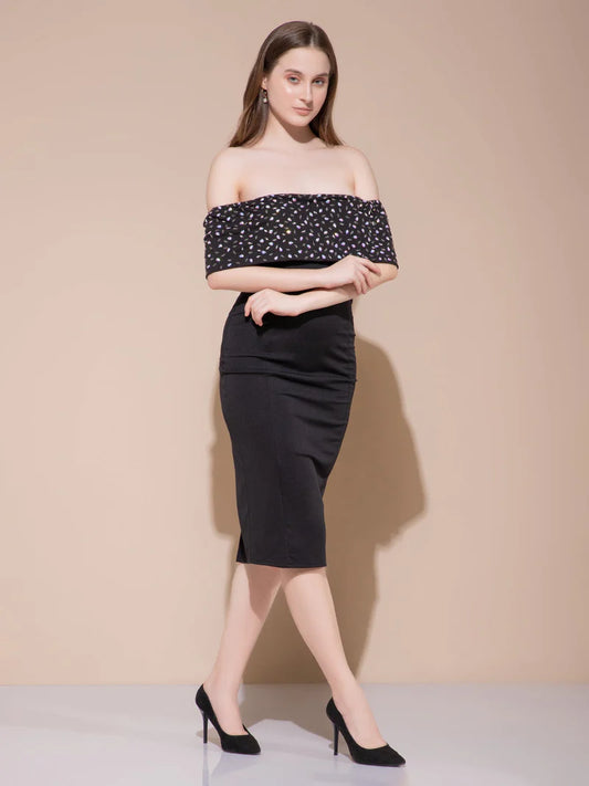 Velvet Eclipse Midi Dress