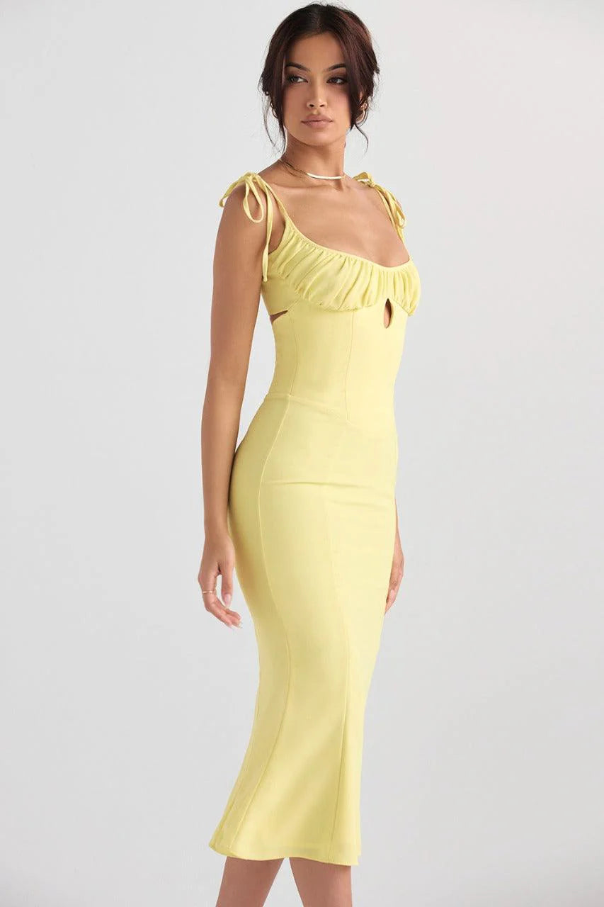 Sunset Ripple Gown Dress