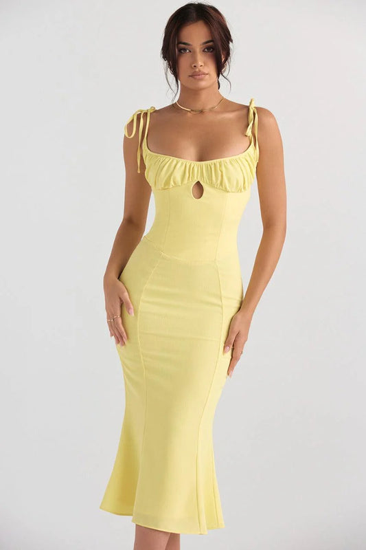 Sunset Ripple Gown Dress