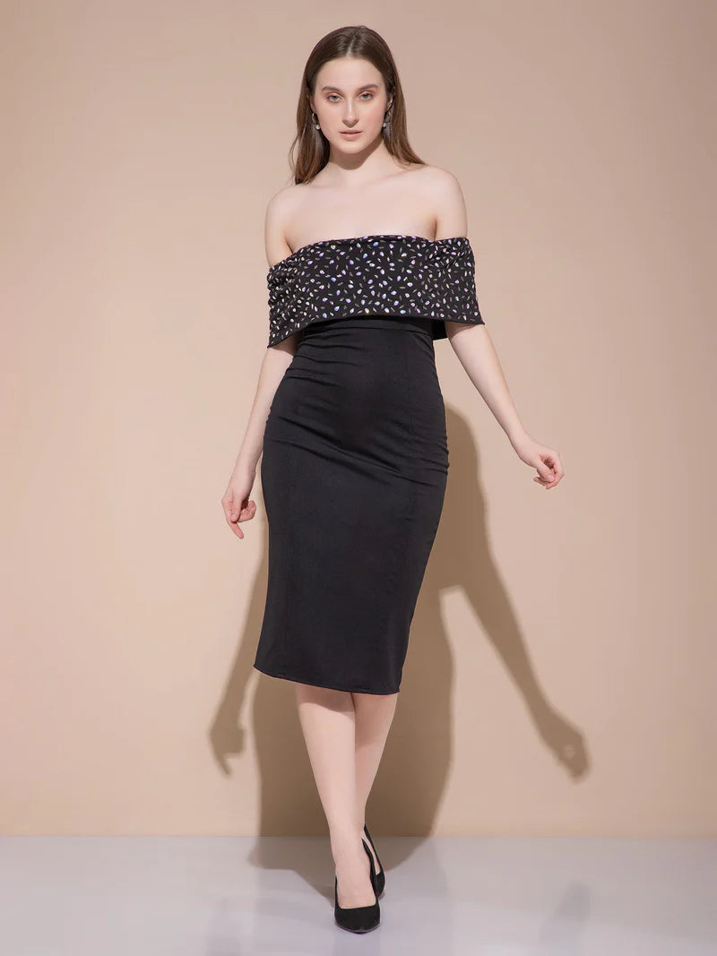 Velvet Eclipse Midi Dress