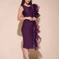Berry Elegance Side Cascade Dress