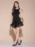 Black Ruffle Whisper Dress