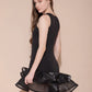 Black Ruffle Whisper Dress