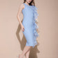 Blue Mirage Ruffle Dress