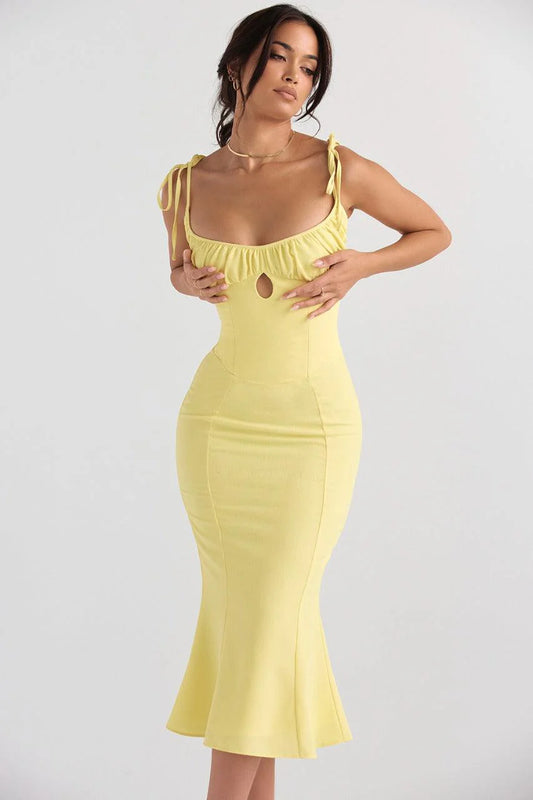 Sunset Ripple Gown Dress