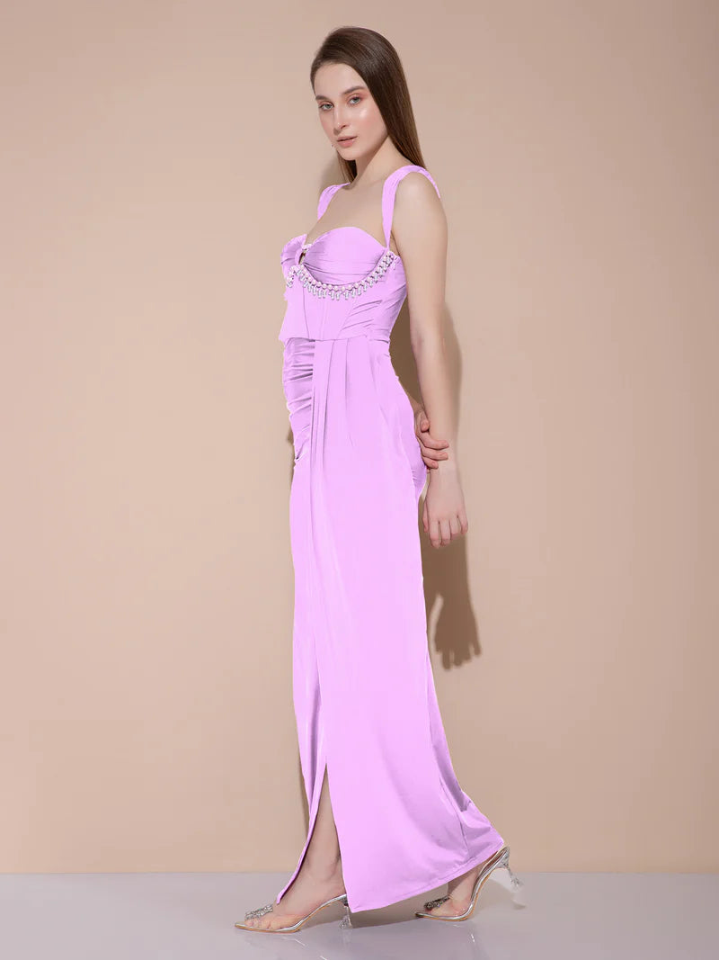Lilac Bloom Maxi Dress