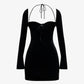 Halter Neck black Dress