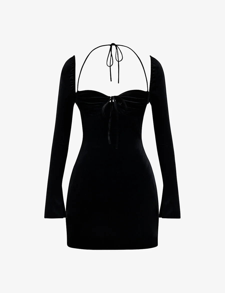Halter Neck black Dress