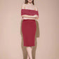 Crimson Charm Off-Shoulder Midi dress